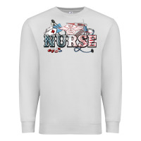 Dove Grey American Nurse 4th of july Premium Sweatshirt - HowdyJamesFarm