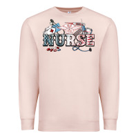 Pale Pink American Nurse 4th of july Premium Sweatshirt - HowdyJamesFarm