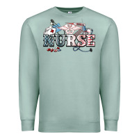 Seafoam American Nurse 4th of july Premium Sweatshirt - HowdyJamesFarm