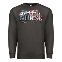 Smoke American Nurse 4th of july Premium Sweatshirt - HowdyJamesFarm