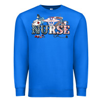 True Royal American Nurse 4th of july Premium Sweatshirt - HowdyJamesFarm