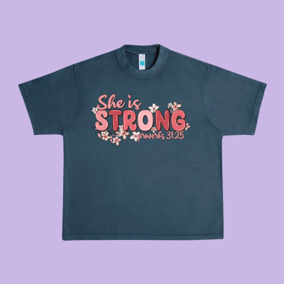She Is Strong Proverbs 31 25 Urban Heavy Tee Designed By Maliassmallbusiness