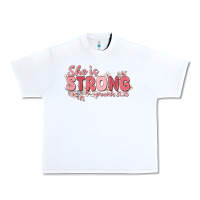White she is strong proverbs 31 25 Urban Heavy Tee - MaliasSmallBusiness
