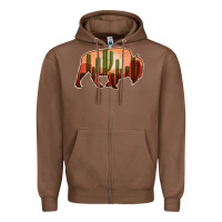 Chestnut Cactus Bison Silhouette Zipper Hoodie - Bettercallsaul