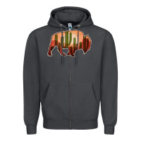 Smoke Cactus Bison Silhouette Zipper Hoodie - Bettercallsaul