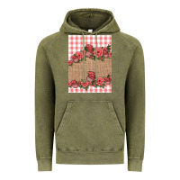 Vintage Olive valentines day burlap background Vintage Hoodie - Jasminsmagicworld