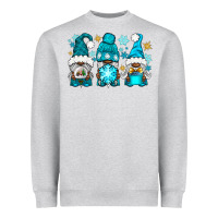 Heather Grey winter afro gnomies Heavyweight Sweatshirt - NancyCooperArtShop