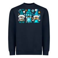 Navy winter afro gnomies Heavyweight Sweatshirt - NancyCooperArtShop
