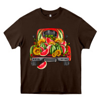 Chocolate Brown watermelon and truck Heavy Core Tee - HRA Design Shop
