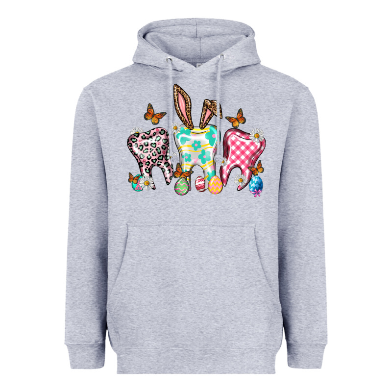 Happy Easter Day Teeth Heavyweight Hoodie by HowdyJamesFarm | Teevron