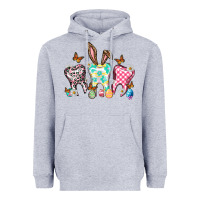 Heather Grey Happy Easter Day teeth Heavyweight Hoodie - HowdyJamesFarm