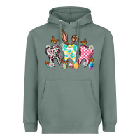 Sage Happy Easter Day teeth Heavyweight Hoodie - HowdyJamesFarm