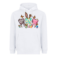 White Happy Easter Day teeth Heavyweight Hoodie - HowdyJamesFarm