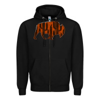 Black Red Cactus Bison Silhouette Zipper Hoodie - Bettercallsaul