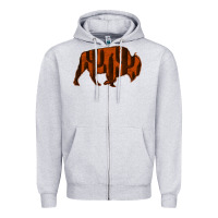 Heather Grey Red Cactus Bison Silhouette Zipper Hoodie - Bettercallsaul