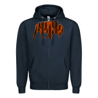 Navy Red Cactus Bison Silhouette Zipper Hoodie - Bettercallsaul