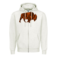 Oatmeal Heather Red Cactus Bison Silhouette Zipper Hoodie - Bettercallsaul