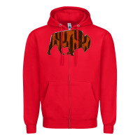 Red Red Cactus Bison Silhouette Zipper Hoodie - Bettercallsaul