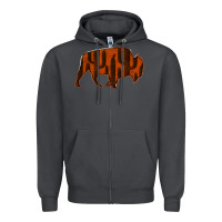 Smoke Red Cactus Bison Silhouette Zipper Hoodie - Bettercallsaul