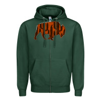 Sports Green Red Cactus Bison Silhouette Zipper Hoodie - Bettercallsaul