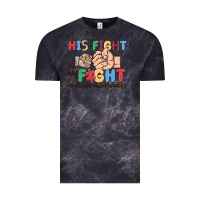 Cloud Black his fight is my fight autism awareness Vintage Tee - MaliasSmallBusiness