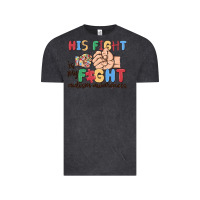 Vintage Black his fight is my fight autism awareness Vintage Tee - MaliasSmallBusiness