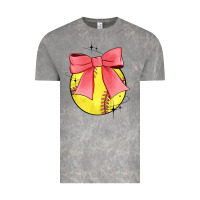 Cloud Rock coquette softball bow Vintage Tee - JahusDesignShop