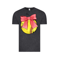 Vintage Black coquette softball bow Vintage Tee - JahusDesignShop