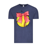 Vintage Denim coquette softball bow Vintage Tee - JahusDesignShop