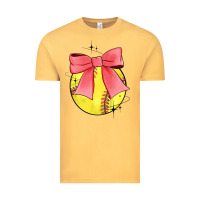 Vintage Mustard coquette softball bow Vintage Tee - JahusDesignShop