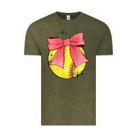 Vintage Olive coquette softball bow Vintage Tee - JahusDesignShop