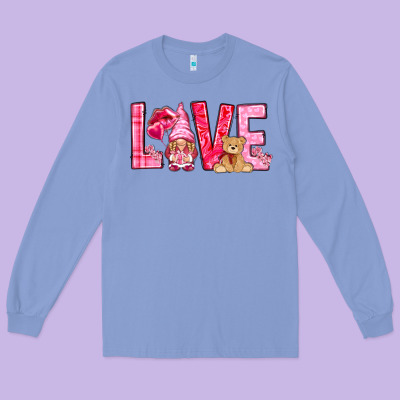 Love With Gnome Long Sleeve Tee Designed By Nancycooperartshop