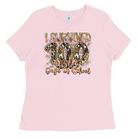 Bubblegum Pink i survived 100 wild days of school Ladies Tee - RacoonDesign