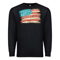 Black American flag with leopard Premium Sweatshirt - HowdyJamesFarm