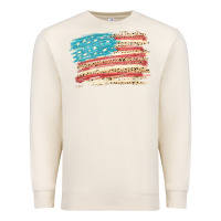 Sandshell American flag with leopard Premium Sweatshirt - HowdyJamesFarm