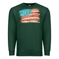 Sports Green American flag with leopard Premium Sweatshirt - HowdyJamesFarm