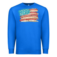 True Royal American flag with leopard Premium Sweatshirt - HowdyJamesFarm