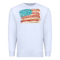 White American flag with leopard Premium Sweatshirt - HowdyJamesFarm