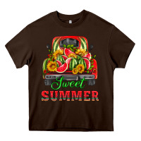 Chocolate Brown sweet summer watermelon and truck Heavy Core Tee - HRA Design Shop