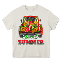 Cream sweet summer watermelon and truck Heavy Core Tee - HRA Design Shop
