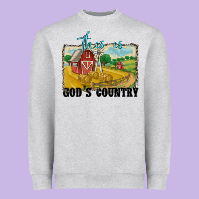 This Is God's Country Heavyweight Sweatshirt Designed By Maliassmallbusiness