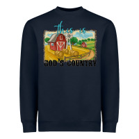 Navy this is god's country Heavyweight Sweatshirt - MaliasSmallBusiness