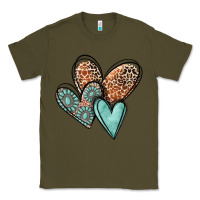 Army Green western love hearts Classic Tee - MaliasSmallBusiness