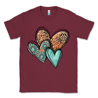 Burgundy western love hearts Classic Tee - MaliasSmallBusiness