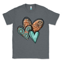 Charcoal Heather western love hearts Classic Tee - MaliasSmallBusiness