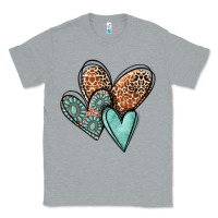 Heather Grey western love hearts Classic Tee - MaliasSmallBusiness