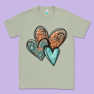 Western Love Hearts Classic Tee Designed By Maliassmallbusiness