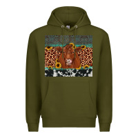 Army Green red angus leopard Premium Hoodie - JahusDesignShop