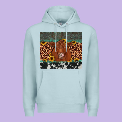 Red Angus Leopard Premium Hoodie Designed By Jahusdesignshop