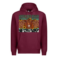 Burgundy red angus leopard Premium Hoodie - JahusDesignShop